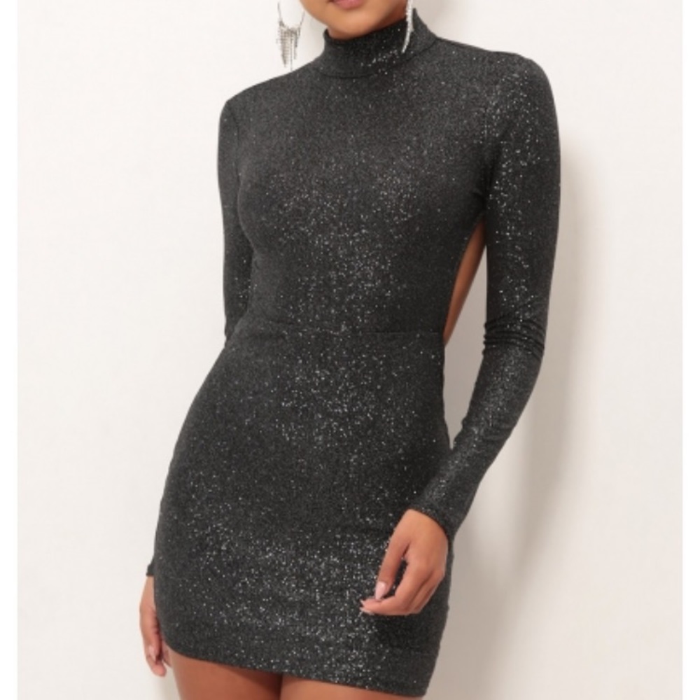 Sparkle open back homecoming dress
